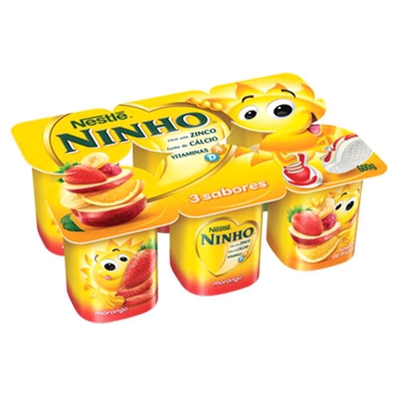 Iogurte Polpa Ninho  Soleil Sabores Bandeja 540g