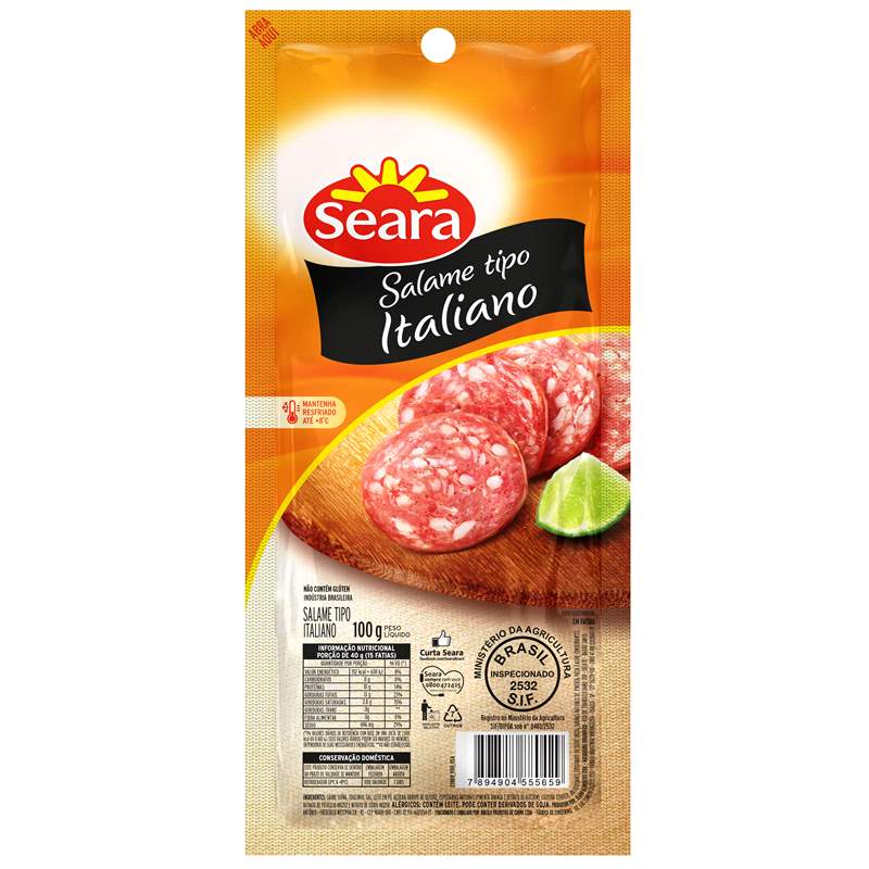 SALAME SEARA ITALIANO FATIADO PACOTE 100G