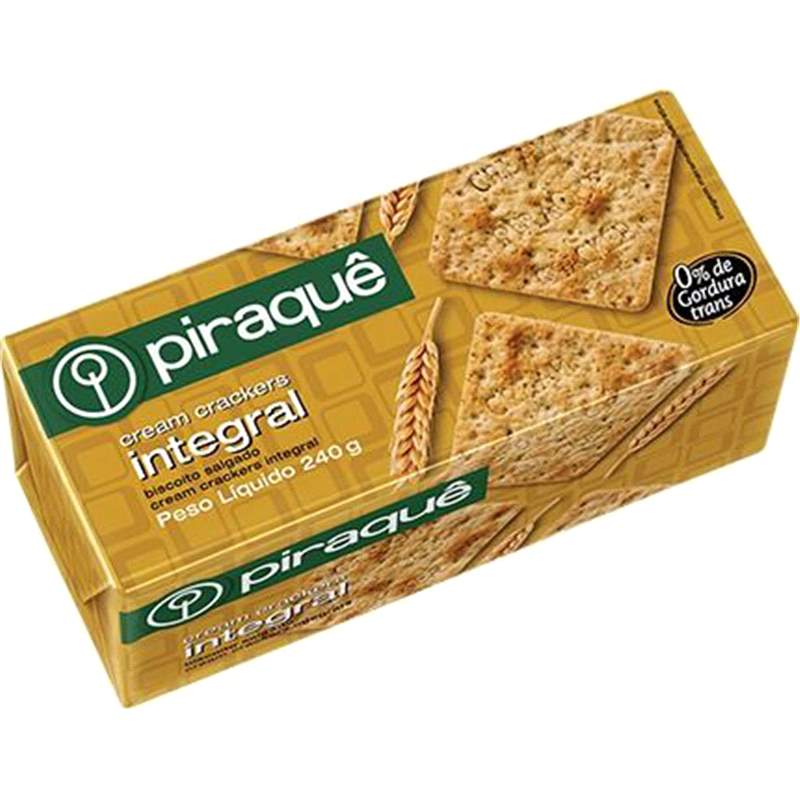 Biscoito Cream Cracker Integral Piraque 215g